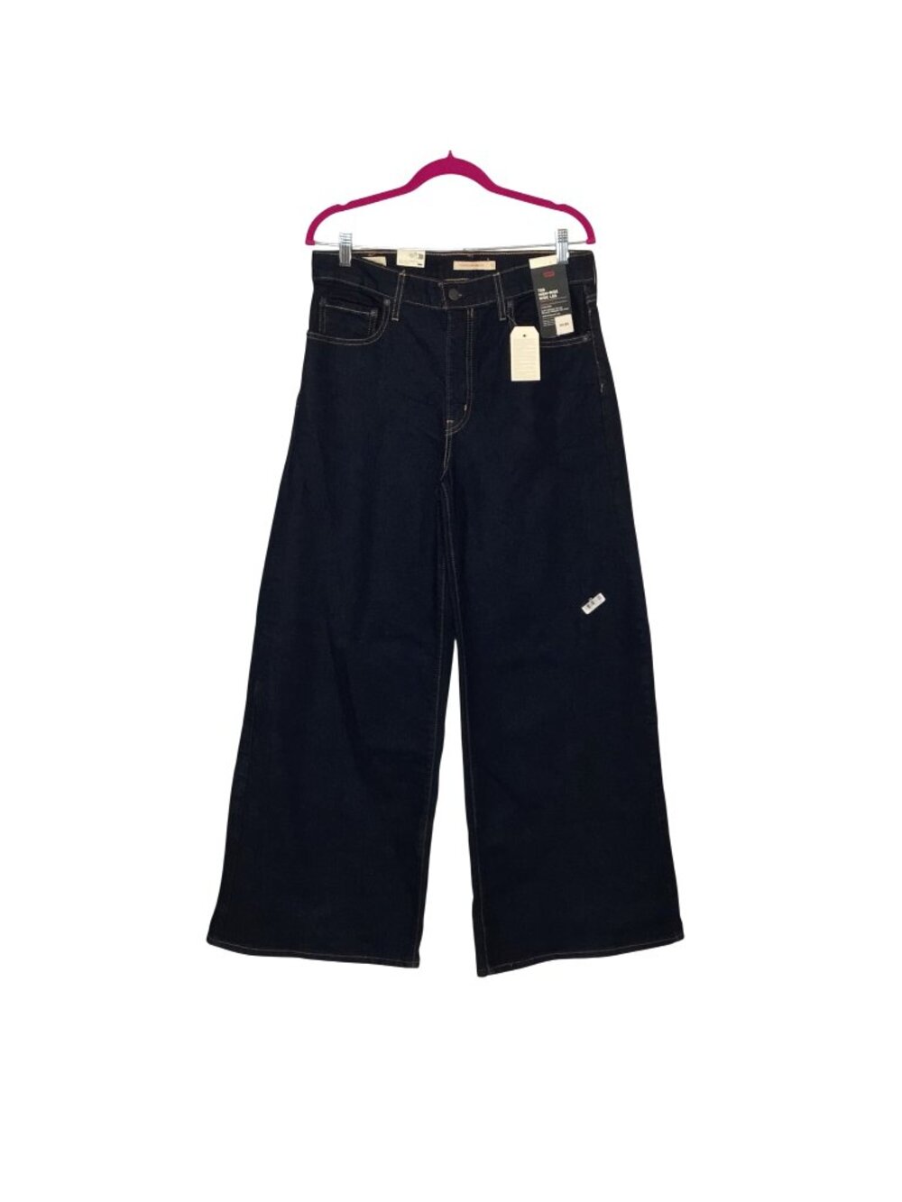 Levis 728 High-Rise Wide Leg Jeans Dark Wash Size 31x32 Vintage Stretch Denim